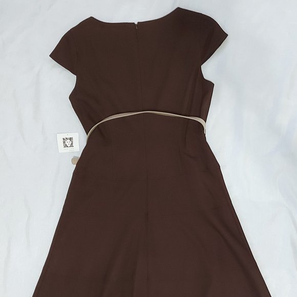 Anne Klein Signature Swing Dress fit & flare Chocolate size 8 *NEW WITH TAGS NWT - Picture 5 of 6